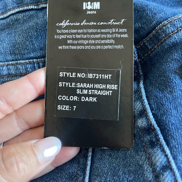 Black Label Denim Sarah High Rise Slim Straight BNWT - Picture 4 of 5